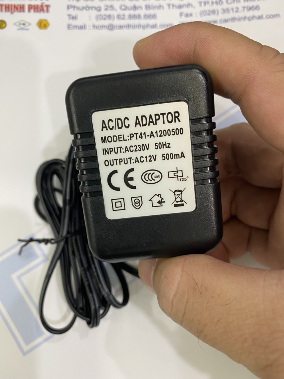 Sạc 12V 500mA-cân DS