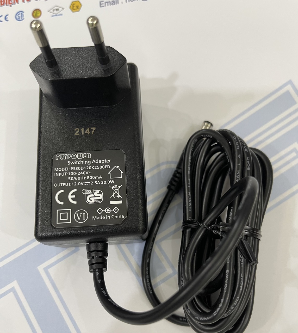 Sạc 12V-2.5A-30.0W